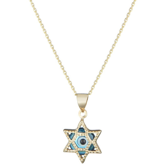 Pendentif Œil précieux - Or jaune 375/1000 & zirconium