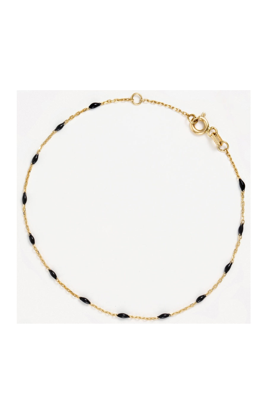 Bracelet Email Noir - Or jaune 375/1000