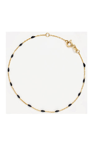 Bracelet Email Noir - Or jaune 375/1000