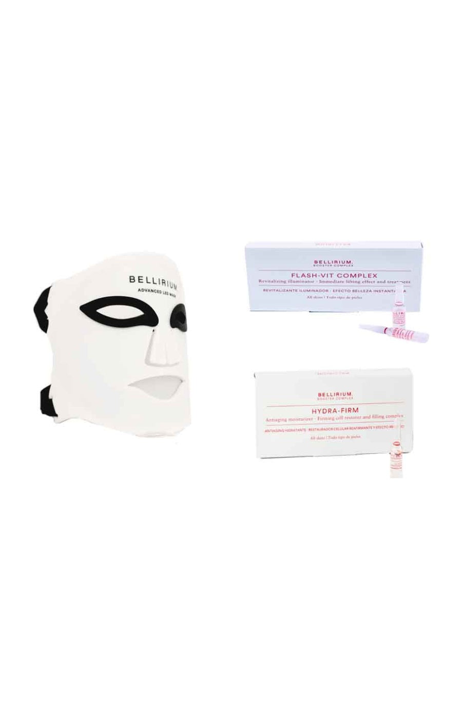 Set masque LED advanced & traitements hydratants & anti-rides - Acide hyaluronique & Vitamines C - Hydra Firm & Flash-Vit