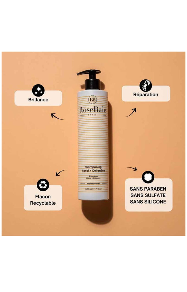 Shampoing réparateur - Collagène & monoï - Tous types de cheveux