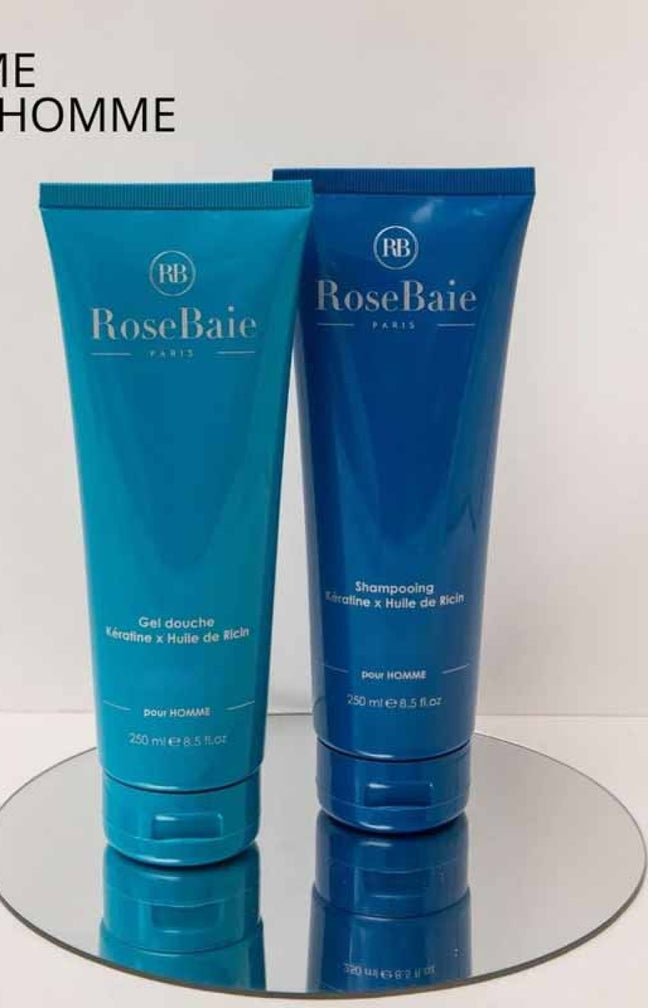 Shampooing & gel douche - Kératine & huile de ricin - Homme - 2 x 250 ml