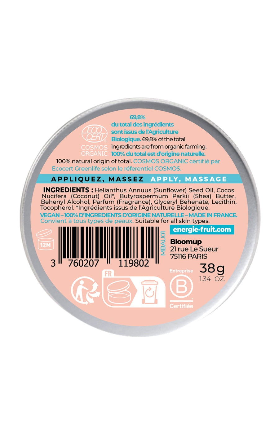 Baumes miraculeux bio 10-en-1 - Monoï - Visage, corps & cheveux - 2 x 38 g