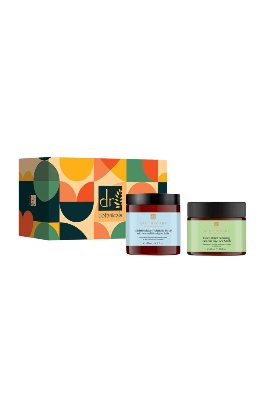 Coffret gommage & masque - Fruits de l’himalaya & Argile verte - Visage & Corps - 120 + 60 ml