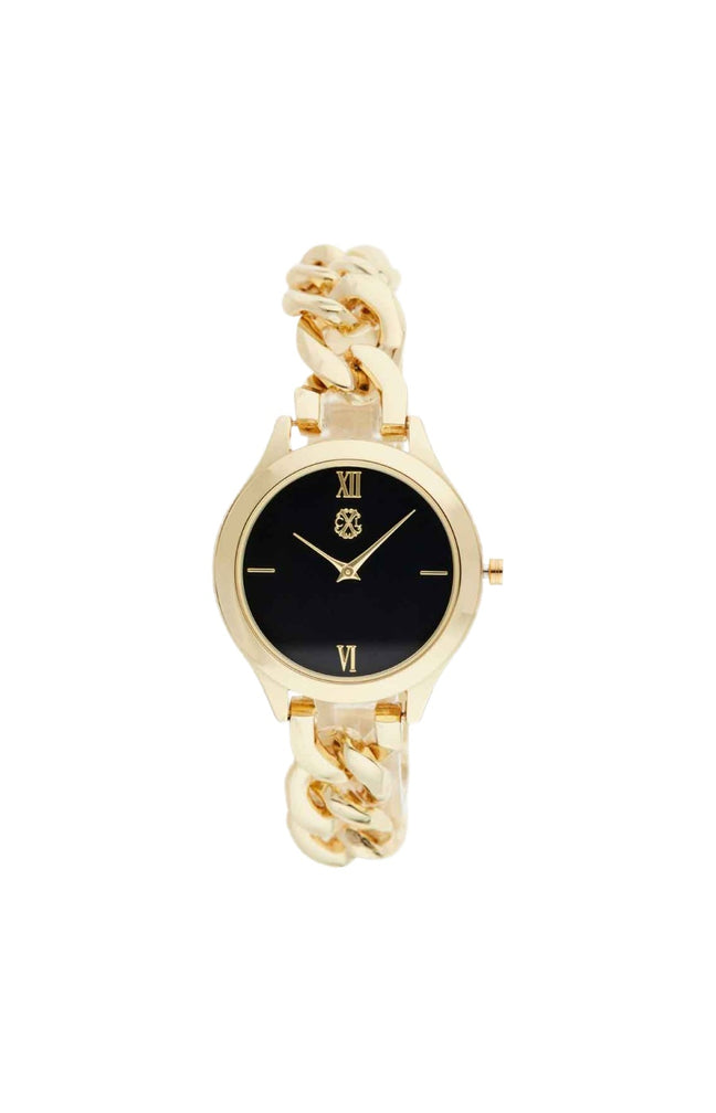 Montre à quartz en alliage - Doré et noir