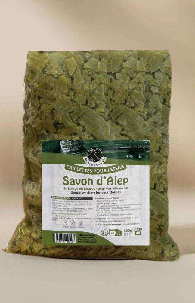 Paillettes pour lessive - Savon d'Alep - 40 lavages - 800 g