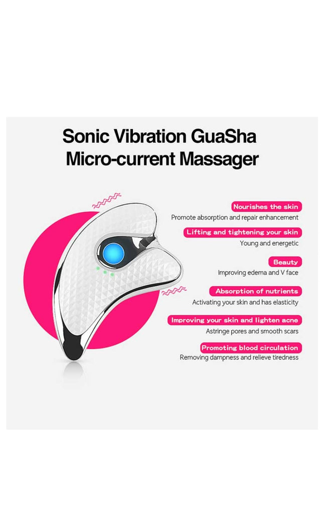 Gua Sha vibrant - Visage - Blanc