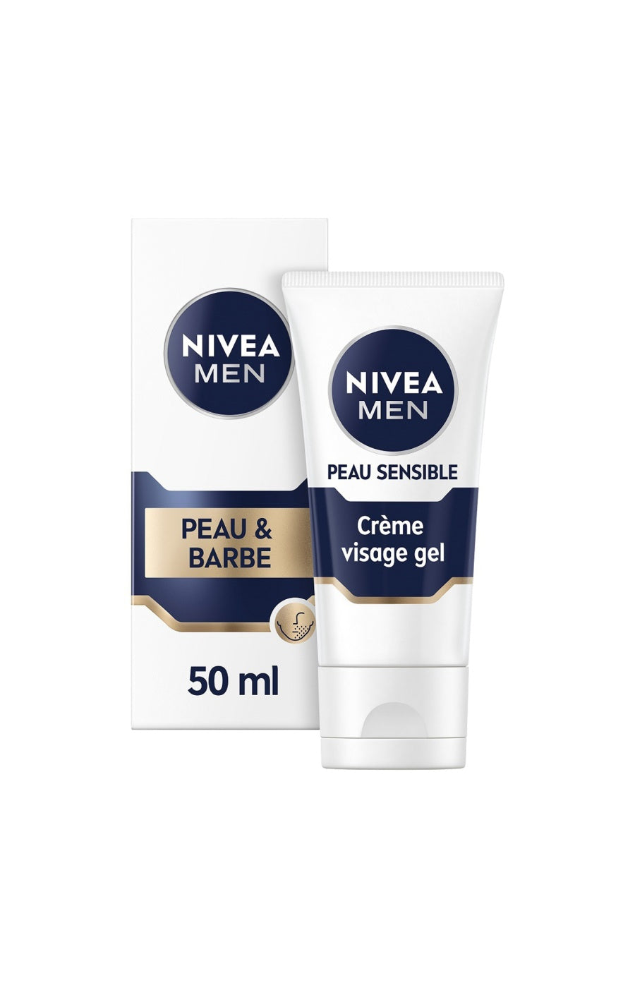 Gel-crème hydratant - Visage & barbe - Homme