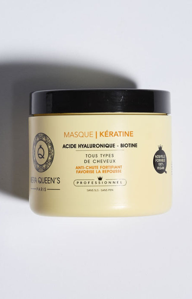 Masque nourrissant - Kératine, acide hyaluronique & biotine - Cheveux secs ou cassants- 500 ml