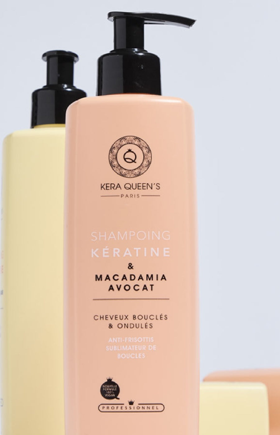 Shampoing réparateur - Kératine, macadamia & avocat - Cheveux bouclés, secs & abîmés - 500 ml
