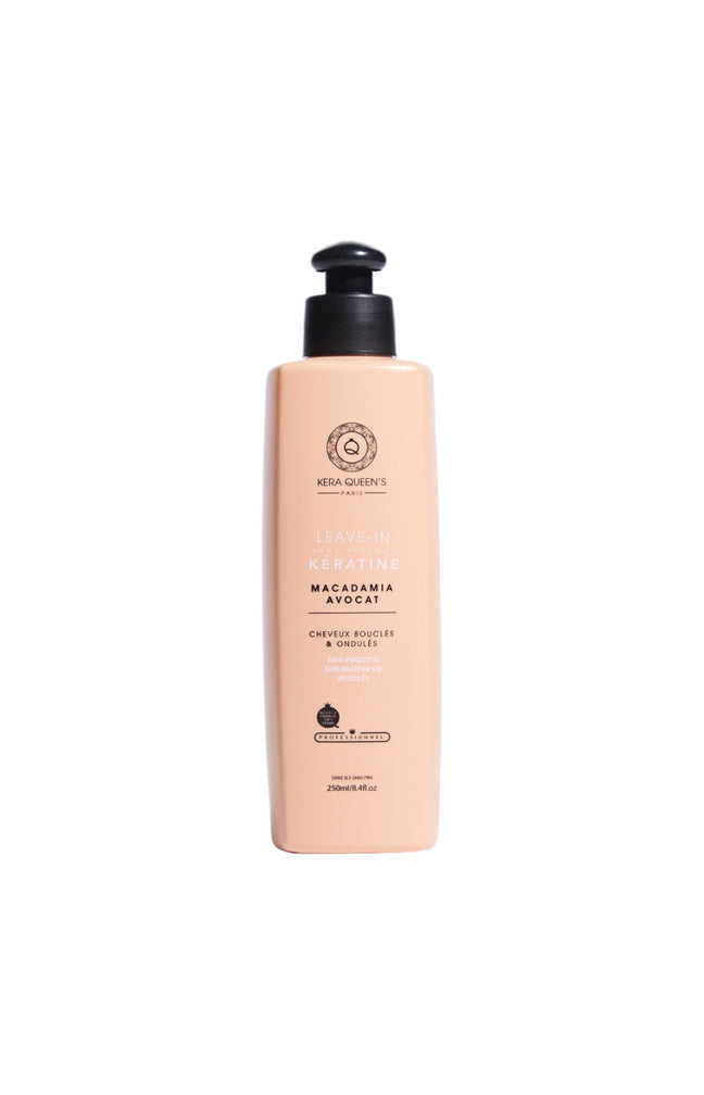 Soin sans rinçage - Kératine, macadamia & avocat - Cheveux bouclés, secs & abîmés - 250 ml