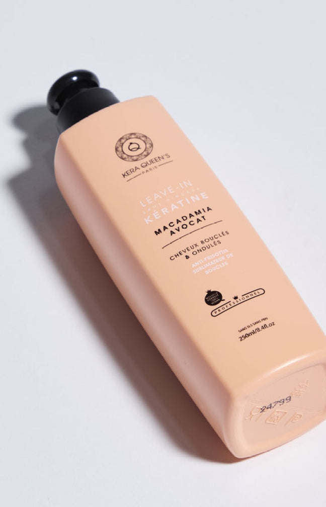 Soin sans rinçage - Kératine, macadamia & avocat - Cheveux bouclés, secs & abîmés - 250 ml