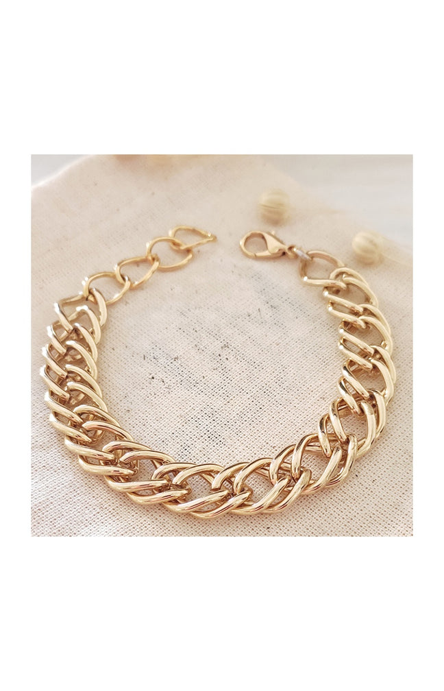 Bracelet maillons - Laiton plaqué or
