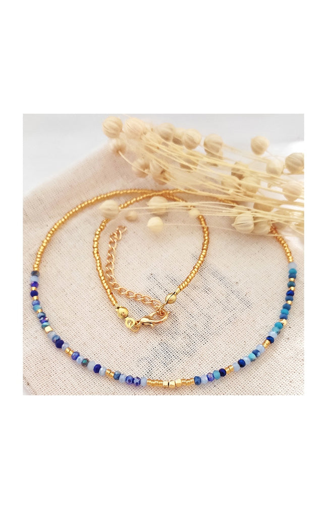 Collier - Laiton plaqué or & cristal