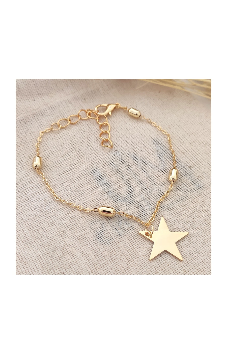 Bracelet chaîne étoile - Laiton plaqué or