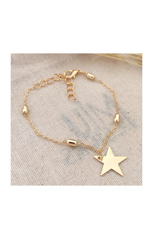 Bracelet chaîne étoile - Laiton plaqué or