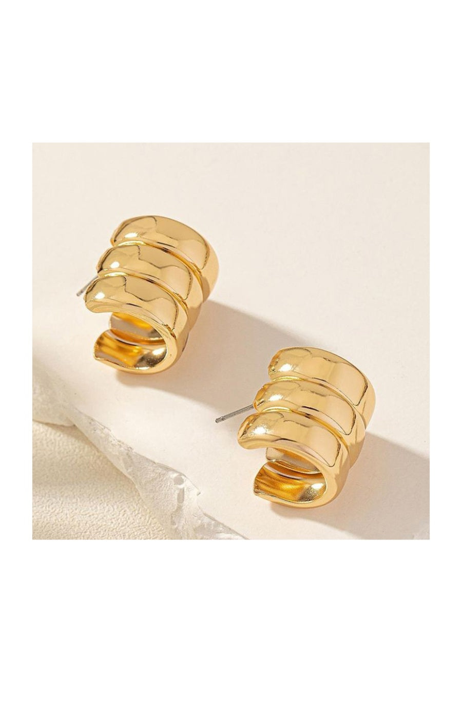 Boucles d'oreilles - Laiton plaqué or