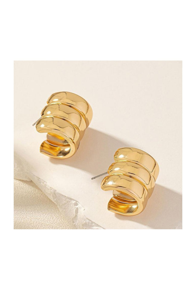 Boucles d'oreilles - Laiton plaqué or
