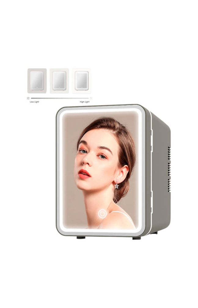 Réfrigérateur de beauté - Miroir LED - Rose - 6 L