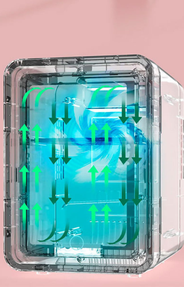 Réfrigérateur de beauté - Miroir LED - Rose - 6 L