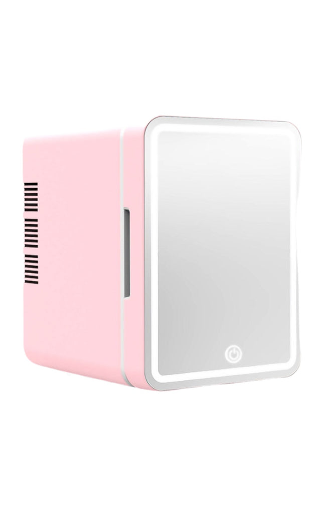 Réfrigérateur de beauté - Miroir LED - Rose - 6 L