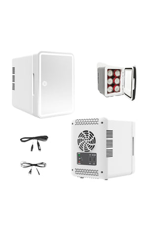Réfrigérateur de beauté - Miroir LED - Blanc - 6 L