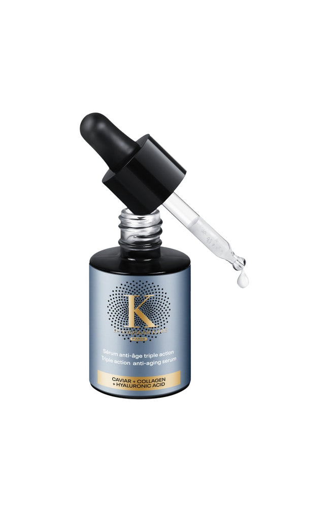 Sérum anti-âge triple action - Caviar, acide hyaluronique & collagène - 30 ml