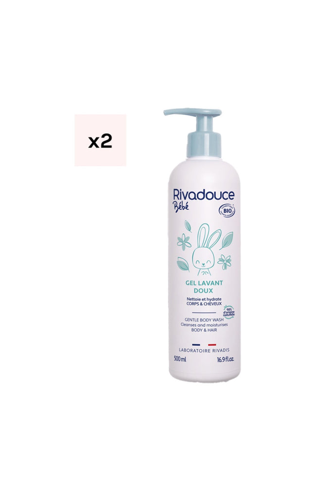 Gels lavants doux bio - Corps & cheveux - Bébé - 2 x 500