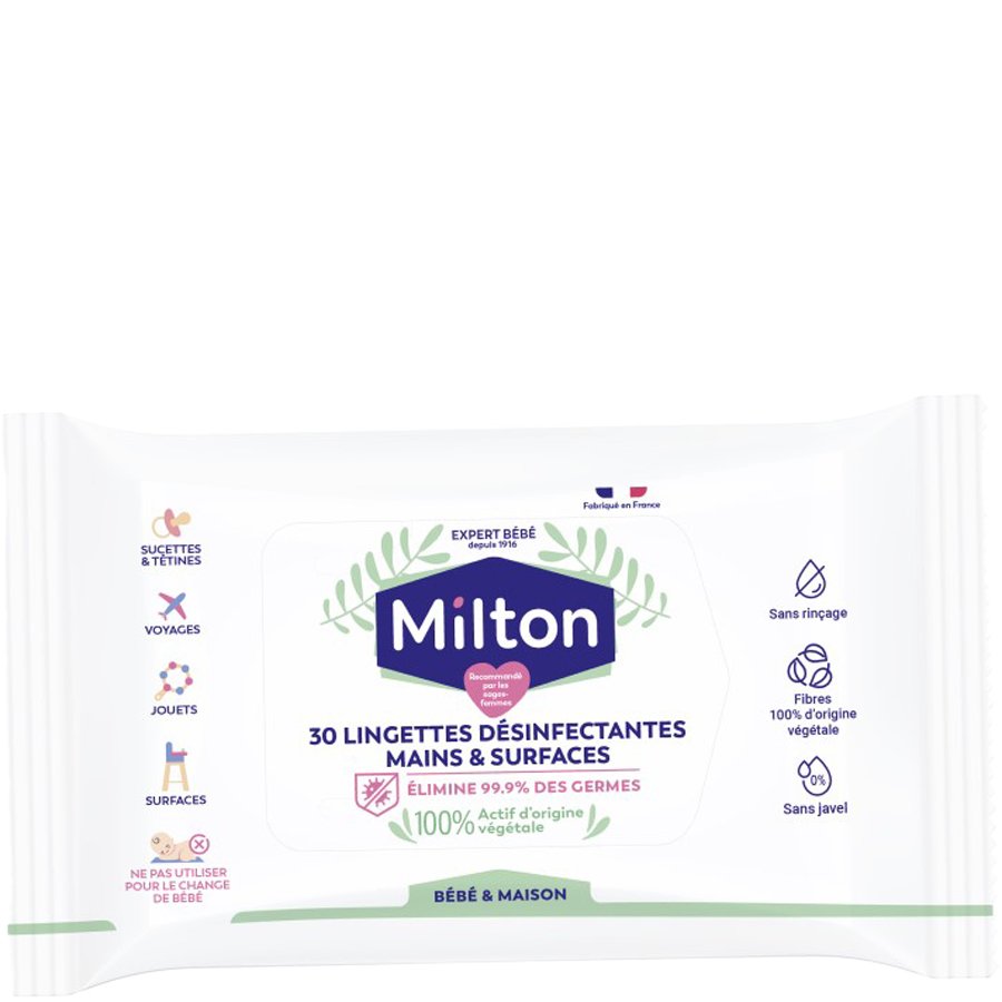 Lingettes désinfectantes de surfaces - 3 x 30 unités