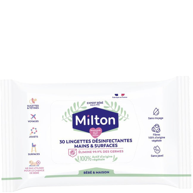 Lingettes désinfectantes de surfaces - 3 x 30 unités