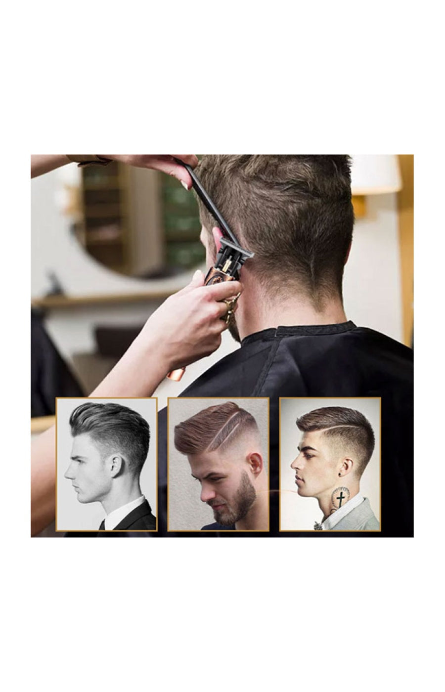 Tondeuse à cheveux & barbe - 1200 mAh - Doré