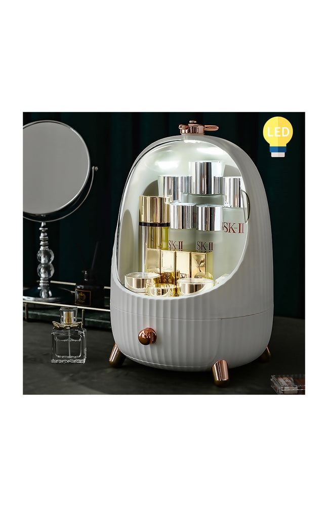 Rangement maquillage avec lumière