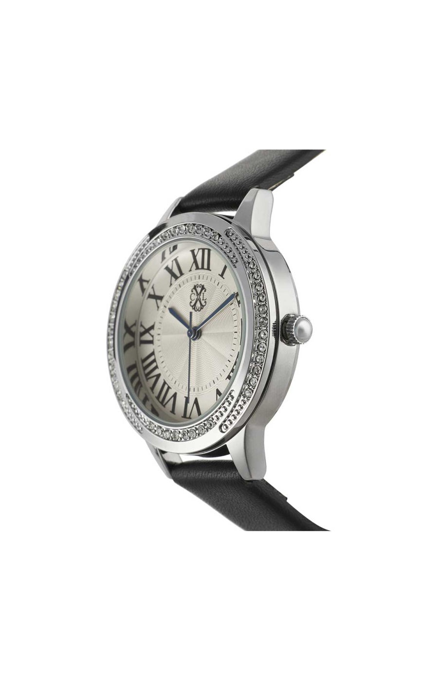 Montre à quartz - Cuir noir & acier