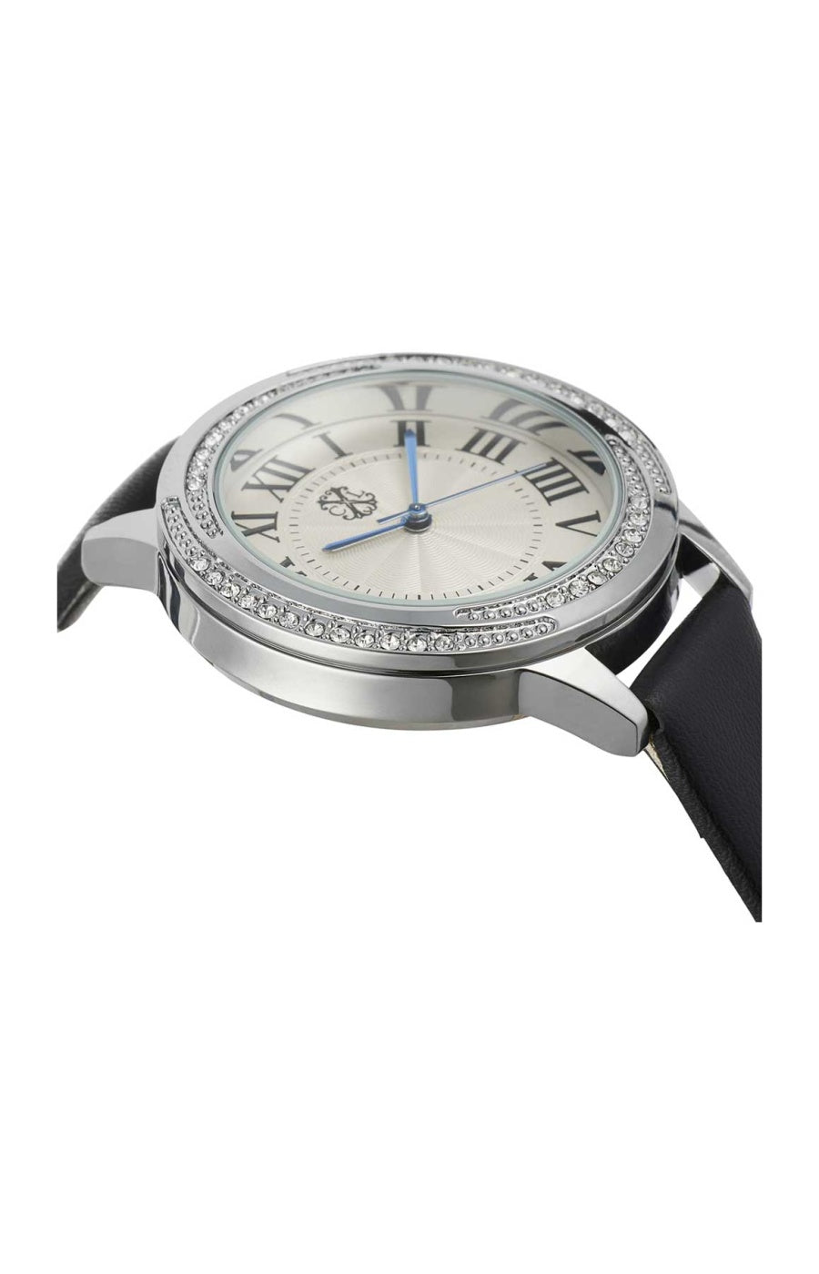 Montre à quartz - Cuir noir & acier