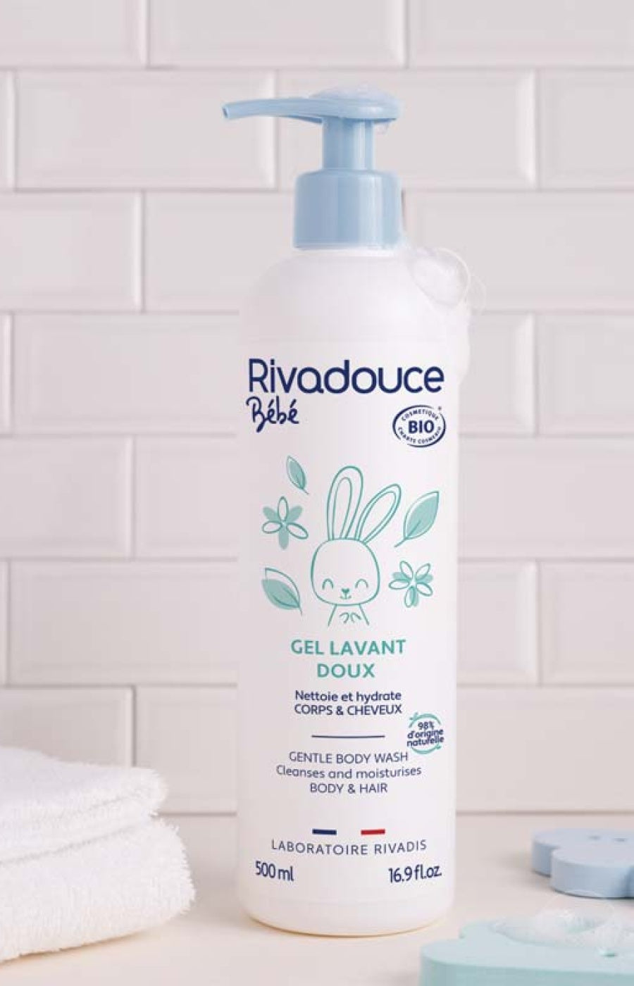Gels lavants bio - Bébé - Corps & cheveux - 2 x 500ml
