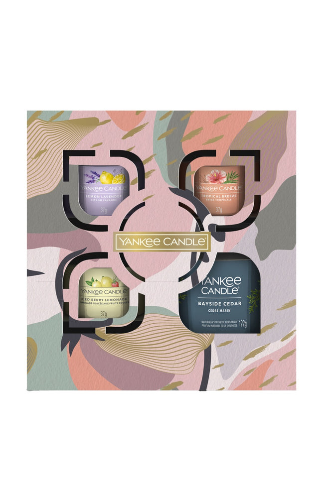 Coffret bougies votives & gobelet - 4 bougies