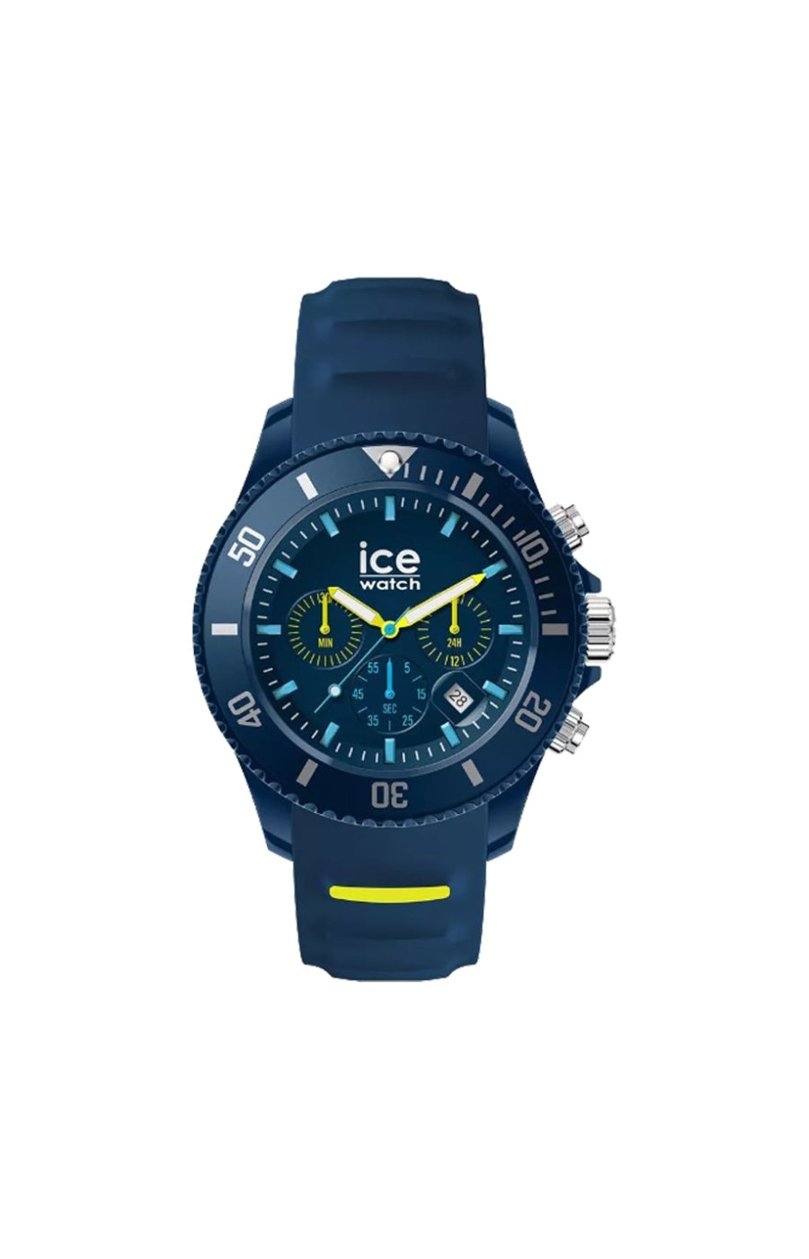 Montre à quartz - ICE chrono - Medium - Bleu & jaune - Homme
