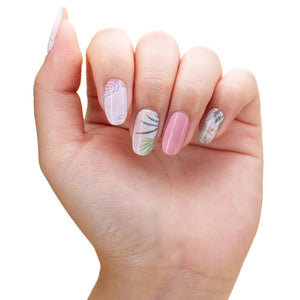 Vernis autocollant - Botanical pink - 16 bandes