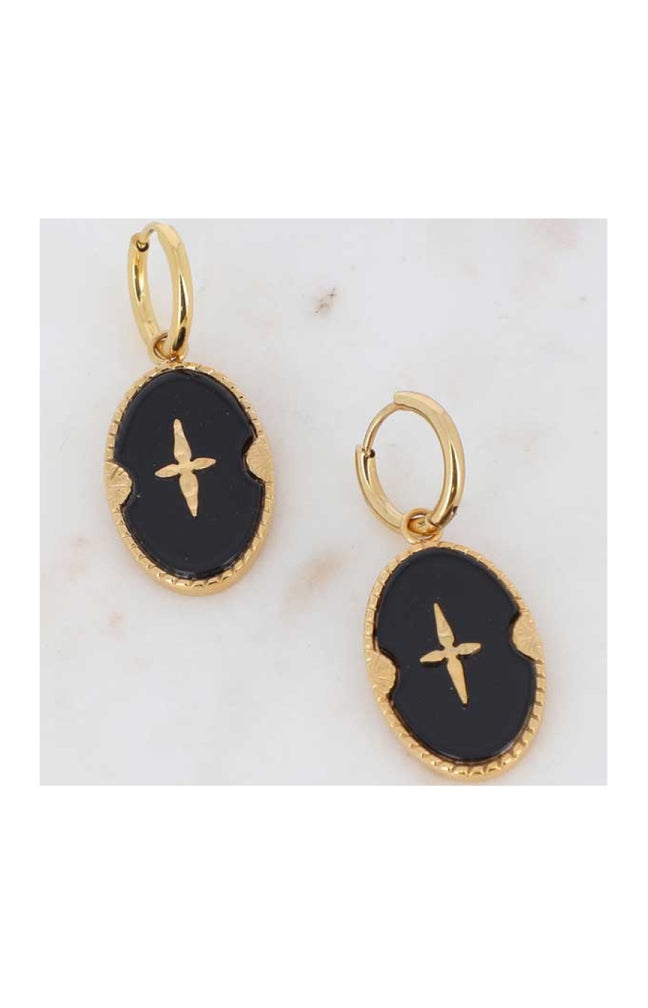 Boucles d'oreilles Will - Acier inoxydable doré & acétate