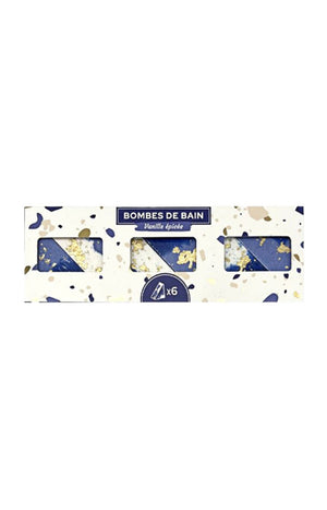 Coffret bombes de bain triangles - Vanille épicée - 6 x 60 g