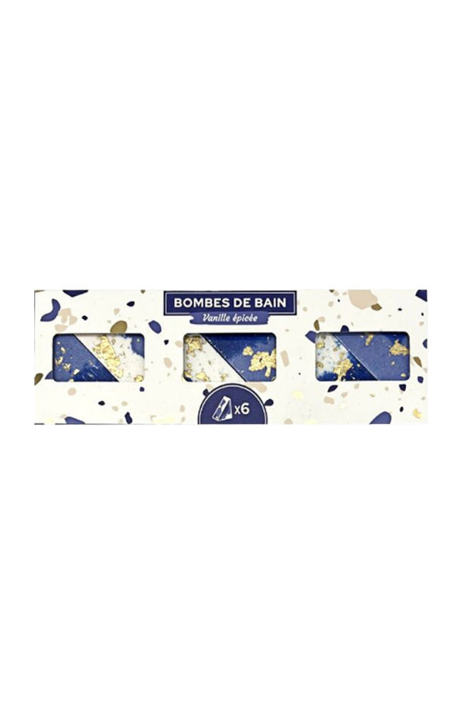 Coffret bombes de bain triangles - Vanille épicée - 6 x 60 g