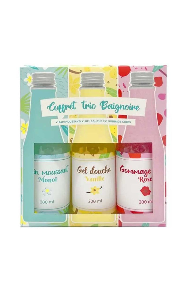 Coffret soins - Monoï, vanille & rose - 3 x 200 ml