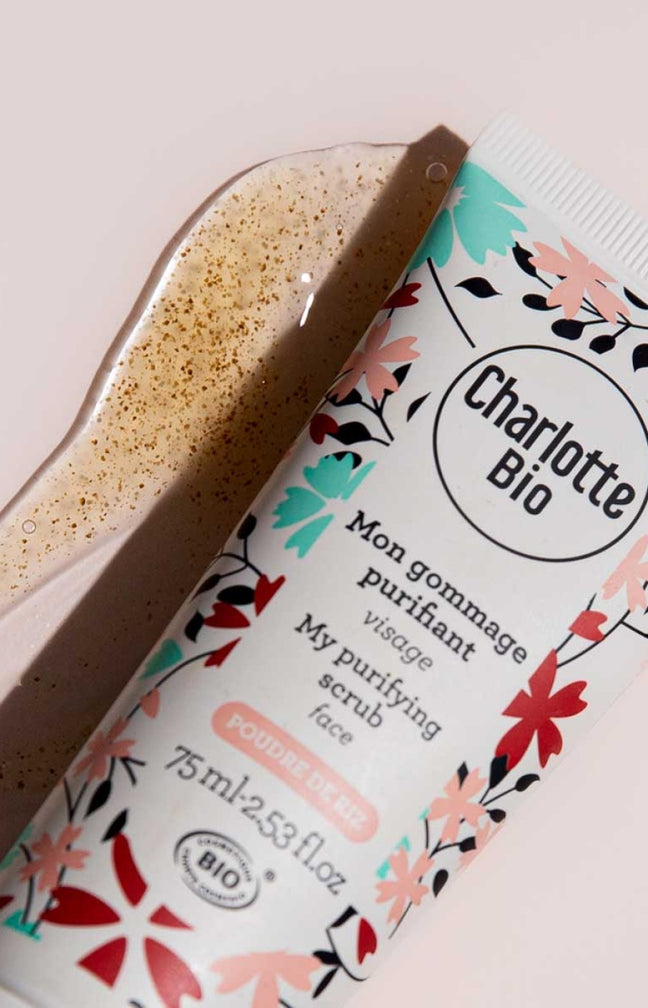 Gommage purifiant bio - Poudre de riz - Visage