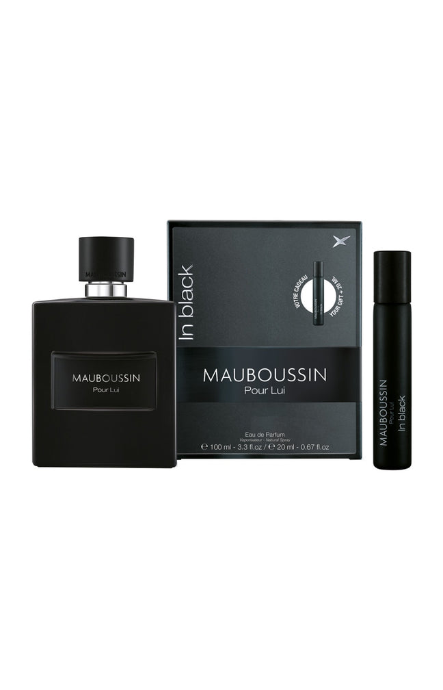 Coffret In Black Eau de parfum - Boisé oriental - 2 produits - Homme