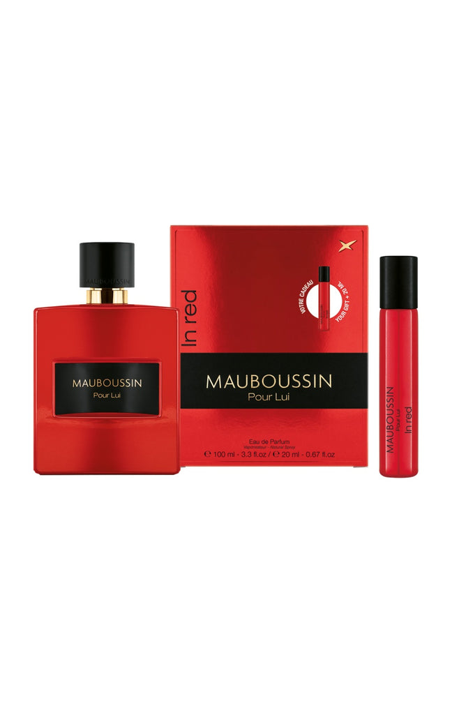 Coffret In Red Eau de parfum - Boisé épicé - 2 produits - Homme
