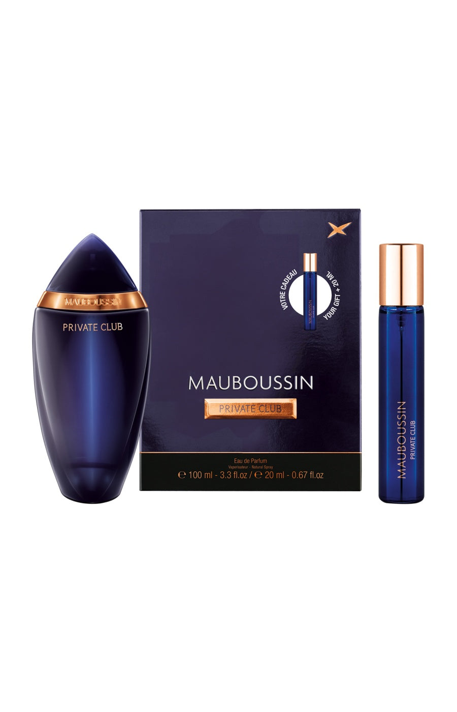 Coffret Private Club Eau de parfum - Boisé oriental - 2 produits - Homme