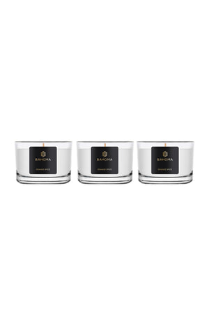 Bougies parfumées - Orange Spice - Agrumes & vanille - 3 x 80 g