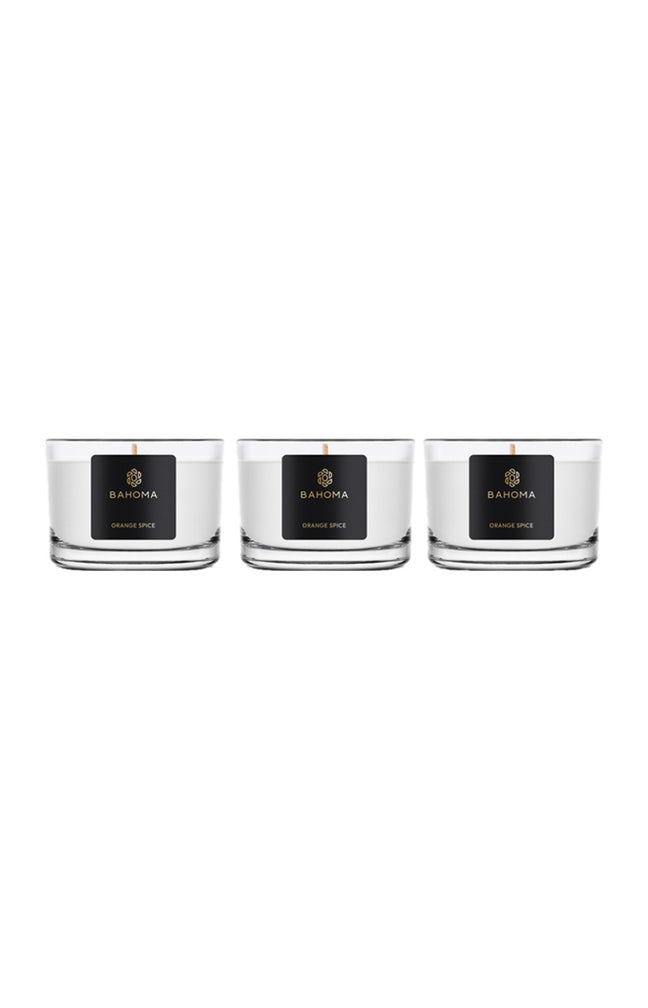 Bougies parfumées - Orange Spice - Agrumes & vanille - 3 x 80 g