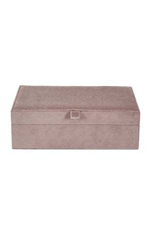 Boite à bijoux & montres - Velours - Blanc & rose