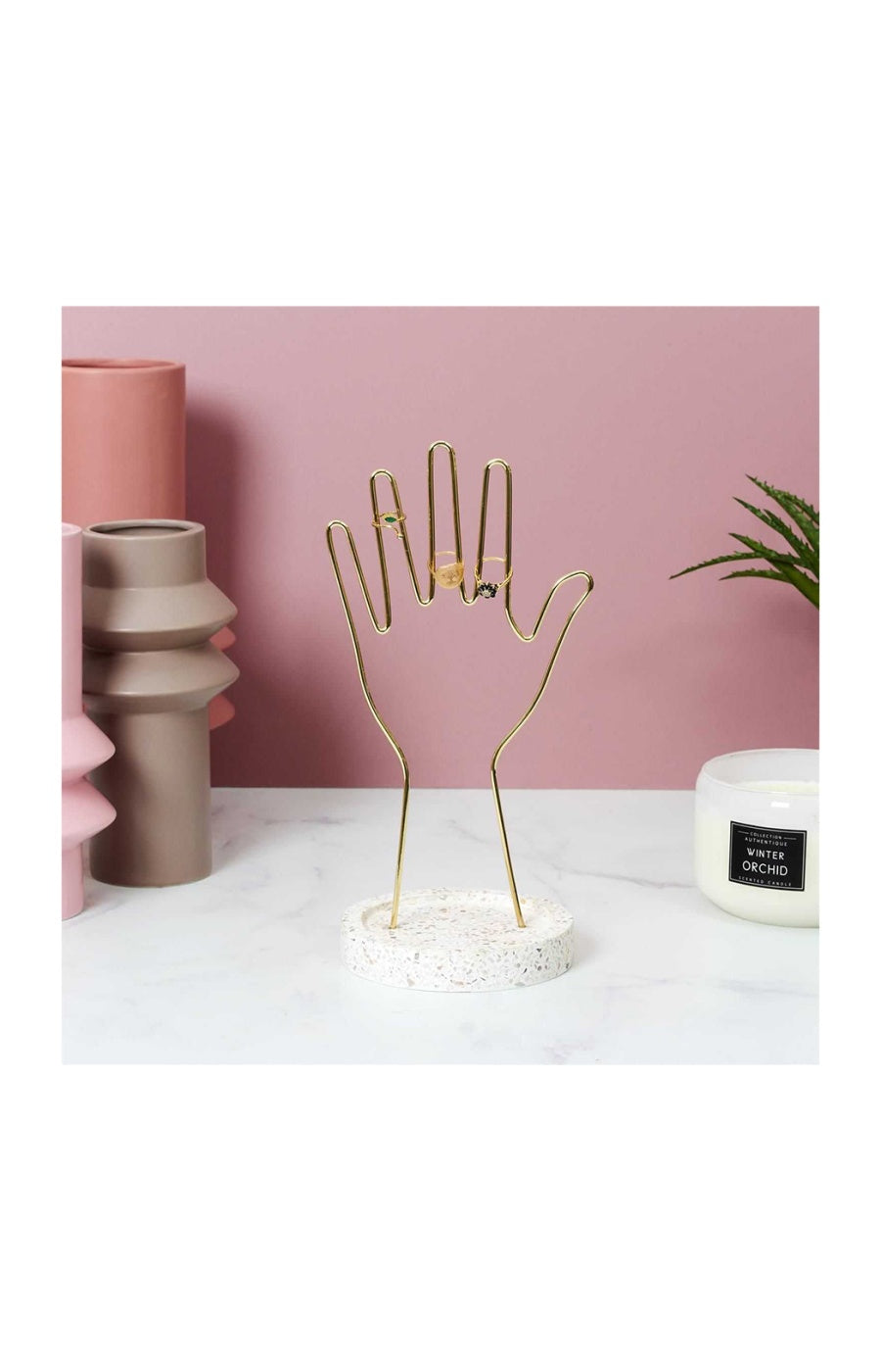 Porte bijoux - Main - Métal doré